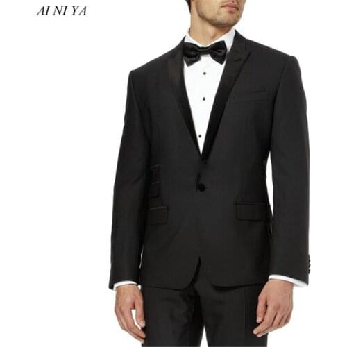 European Fashion Two Piece Mens Formal Business Office Meeting Suits Tailor Made Wedding Tuxedos Custom Spring (Jacket+Pant)