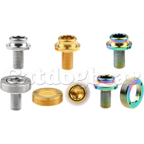 Catdogbear M8x15MM Titanium Alloy Crank Bolt Mountain Bike Bottom Brackets Fastening Bolt Screws Bicycle Parts