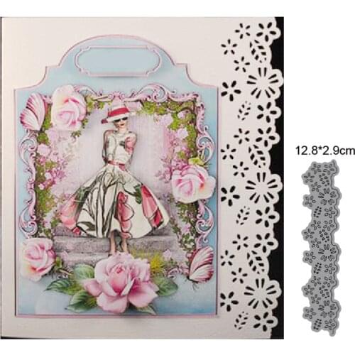 Metal Cutting Dies Cut Mold Christmas Flower Strip Border Decoration Scrapbook Paper Craft Knife Mould Blade Punch Stencils dies