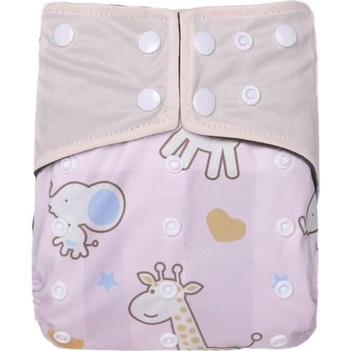 Reusable Baby Pocket Diapers Washable Bamboo Charcoal Adjustable Cloth Nappy for 3-36 Months Newborn