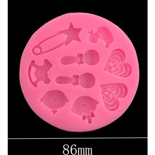 New Cute Baby Duckling Trojan Love Chocolate Silicone Mold Fondant Cake Decorating Tools Childlike Super Clay Mold