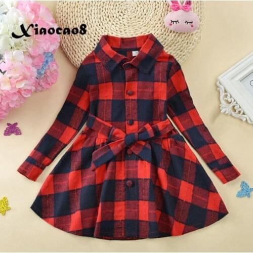 3-13Y Girls Dresses Kids Autumn Plaid Dress for Girls Toddler Baby Winter Velvet Dress Children Outfits Princess Party Dress