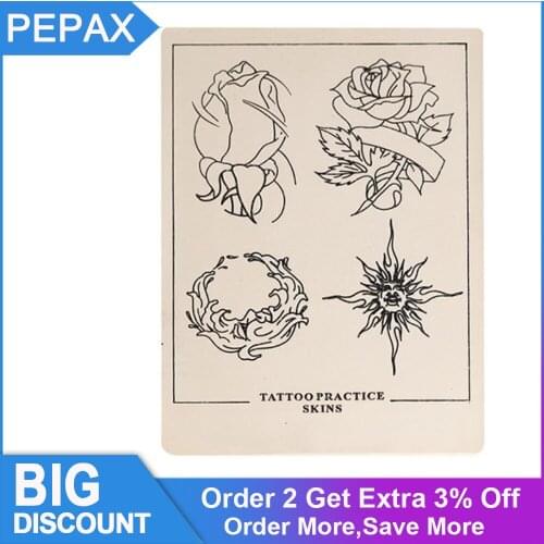 PEPAX 5pcs/10pcs/15pcs Tattoo Practice Skin Fake Practice Skin Cosmetic Permanent Makeup For Beginners Tattoo accessories
