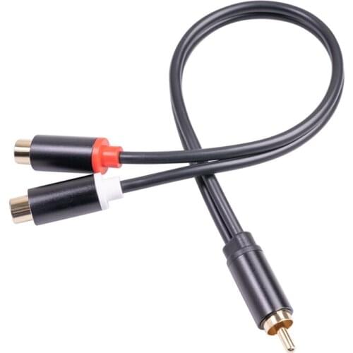 RCA Male to Dual 2 RCA Female Adapter,Stereo Splitter Y Audio Cable,Y Splitter Connectors Extension Cord