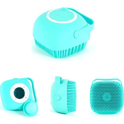 Dog Bath Brush Soft Silicone Massage Comb Filling Shower Gel for Easy Cleaning Pet Supplies
