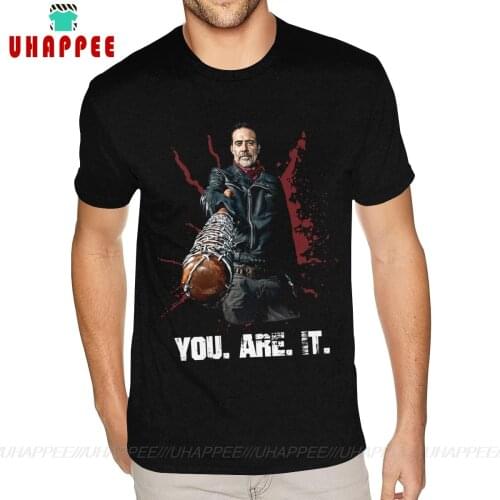 Creat Your Own T Shirt The Walking Dead Negan Tshirt White Short Sleeve Males Plus Size Black Shirt