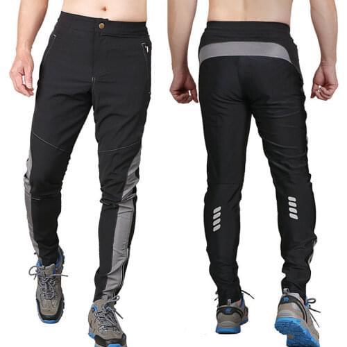 Reflective Men Summer Hiking Pants Men Cycling Softshell Trousers Outdoor Sports Running Trekking Quick-Drying Waterproof Pants