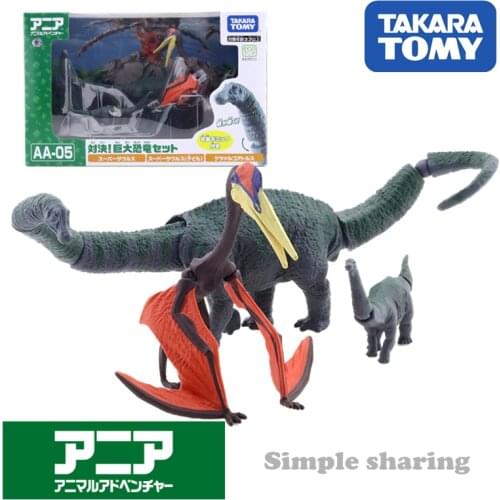 Takara Tomy ANIA Animal Advanture AA-05 Showdown! Giant Dinosaur Set Resin Kids Educational Mini Action Figure Toy Bauble