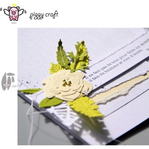 Piggy Craft metal cutting dies cut die mold 4Pcs Leaves decoration Scrapbook paper craft knife mould blade punch stencils dies