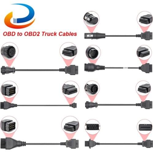 Extension Cable For Scania Truck Cables OBD OBD2 Diagnostic Tool Scanner Connector For Volvo For Renault/GAZ 12 Pin to 16pin