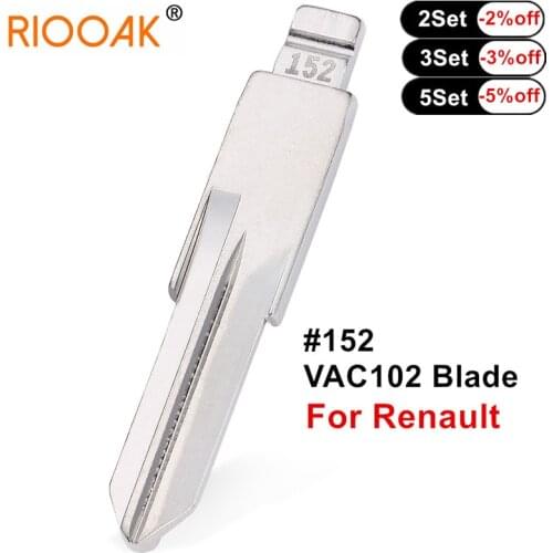 10pcs Remote Key Blade KD VVDI Uncut Flip Blank LISHI VAC102 #152 For Renault Megan Dacia Clio Duster Replacement part