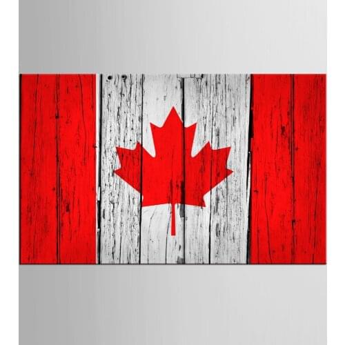 1 panel canadian red Flag Canvas Wall Art Print On canvas painting for MODERN ABSTRACT wall