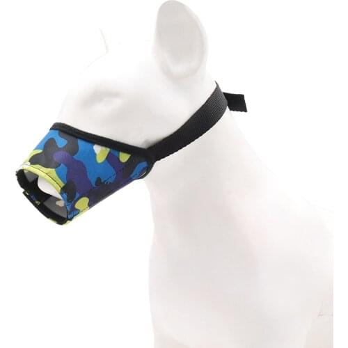 1PC Pet Dog Adjustable Mask Bark Bite Mesh Mouth Muzzle Grooming Anti Stop Chewing Camouflage Dog Accessories Dogs Mouth Mask