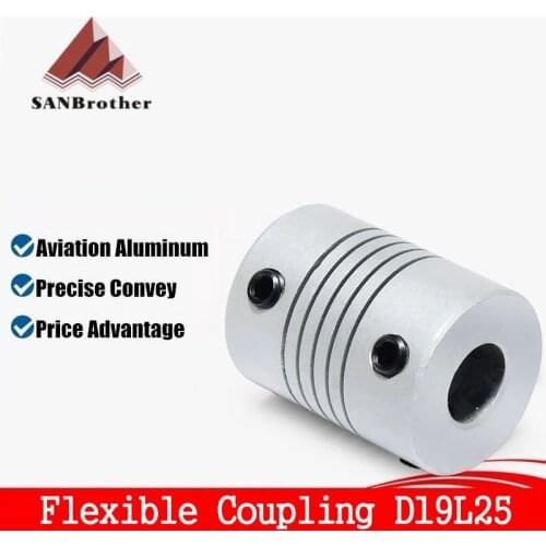 1pc 3D Printer 5x8x25mm Flexible Shaft Coupler Stepper Motor Flexible Shaft Couplings 12 sizes Parts Free Shipping