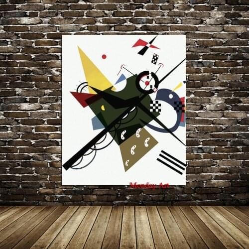 1 Pieces Handpainte Abstract Wall Art Pictures For Living Room Wassily Kandinsky Small worlds Home Decor Canvas Art Oil Painting