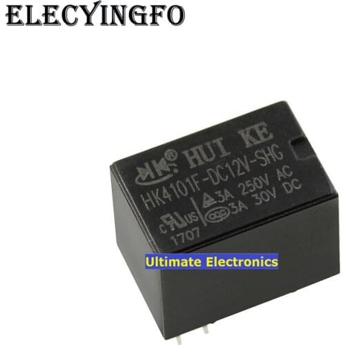 10PCS BLACK/HK4101F-DC12V-SHG 5 feet set conversion 3A250VAC Relays