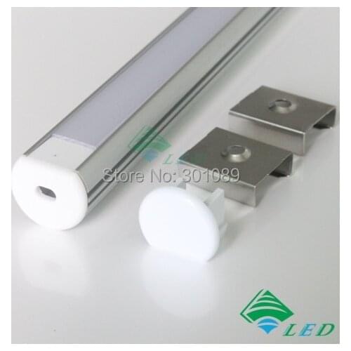20m (20pcs) a lot, 1m per piece, led aluminum housing with clear cover or milky diffuse cover
