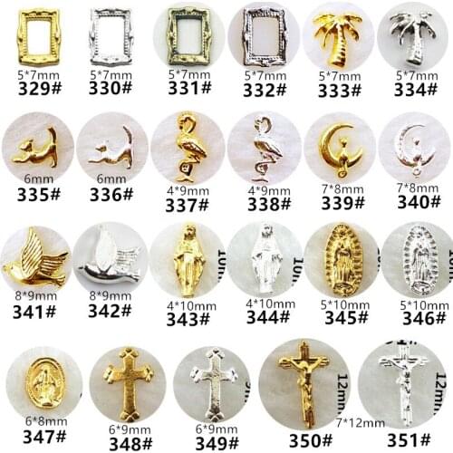 50pcs/pack Japan Korea 3D Nail Deco Parts Kawaii Jesus Nail Art Accessories Charm Alloy Nail Tips Supplies for Professionals