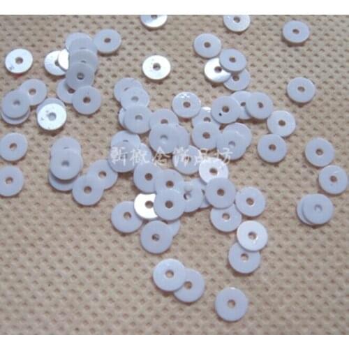4mm sequins PVC Porcelain White glitter DIY stage clothing accessories,wedding decorations