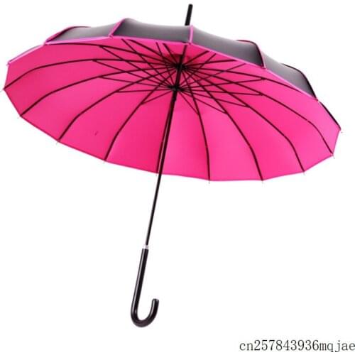 5PCS Pagoda Parasol 16 Ribs Long-handle Umbrellas Princess Windproof Sunny and Rainy Umbrella