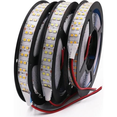 5M LED Strip Light High Bright Double Row SMD2835 240Led Flexible Tape Ribbon 12V 24V Waterproof LED Stripe Natural White 4000K