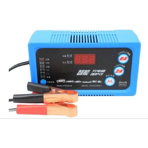 6V 12V Smart Car Motorcycle Battery Charger Full Automatic 2A 6A Lead-Acid AGM GEL Dry Batteries Power Charging Tool 6 V 12 Volt