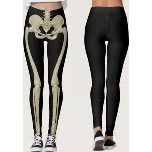 Gym Yoga Seamless Pants Sports Clothes Stretchy High Waist Athletic Exercise Fitness Leggings Halloween Print Activewear Pants