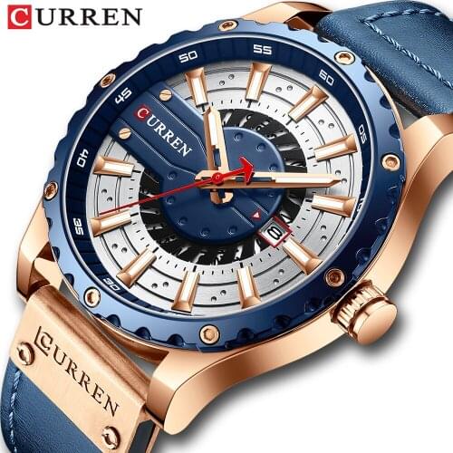 CURREN Mens Watches 2020 Waterproof Top Brand Luxury Calendar Male Watch men Leather Sport Military Wristwatch Dropshipping New