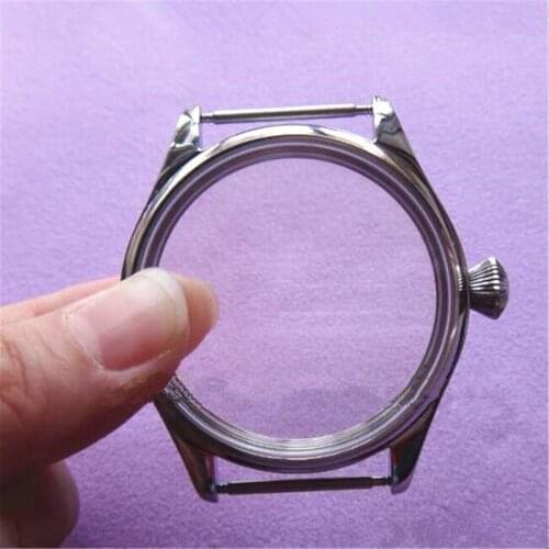 44mm Stainless Steel Watch Case Fit Swiss 6497 6498 Seagull ST3600/3621 Movement