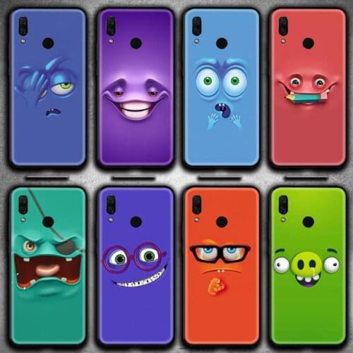 Funny Cartoon Face Phone Case Huawei Y6P Y8S Y8P Y5II Y5 Y6 2019 P Smart Prime Pro