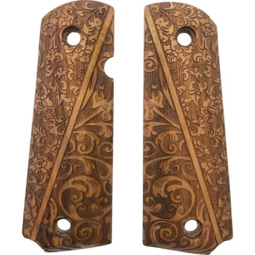 Colt 1911 Compatible With Special Pattern Laser Cut Wooden New Design Grips Mod34 Şaftol Painting