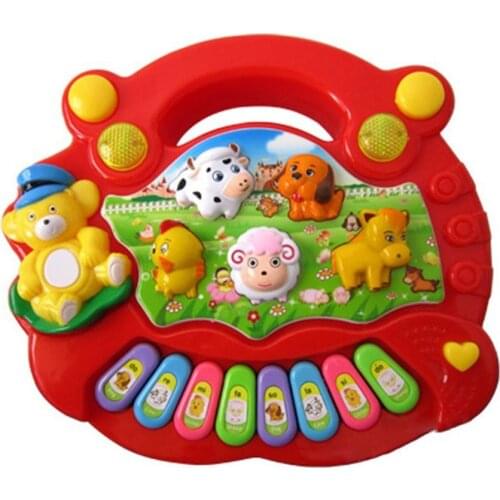 Farm Animal Sound Kids Piano Music Toy Musical Animals Sounding Keyboard Piano Baby Playing Type Musical Instruments