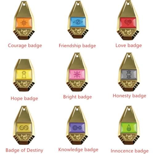 Digimon Adventure Digivice Heraldry Evolution Key Badge Necklace Pendant Action PVC Collection Model Anime Figure Toys kid