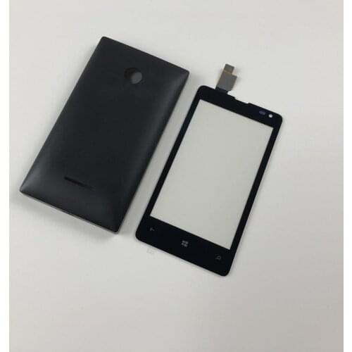 For Nokia Microsoft Lumia 435 532 N435 N532 Touch Screen Sensor LCD Display Digitizer Glass+Housing Battery Back Cover