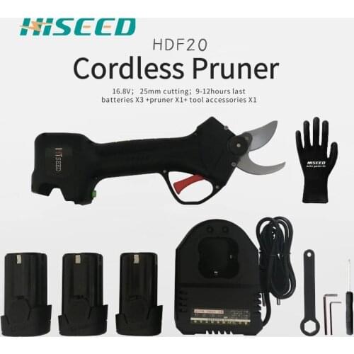 HIseed 16.8V Lithium Battery Cordless electric pruning shear garden scissors secateurs