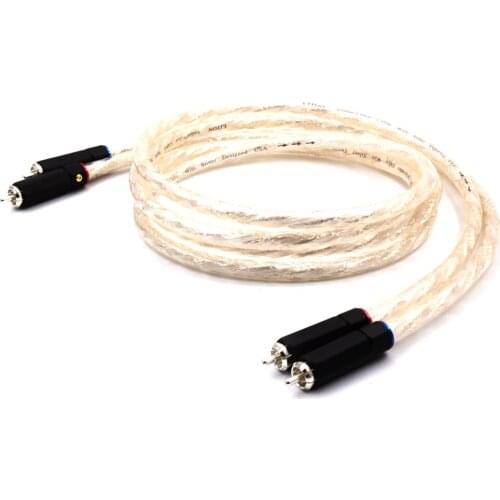 HI-End silver plated dual filter ring fever audio signal cable Line Silver RCA plug Audio Cable