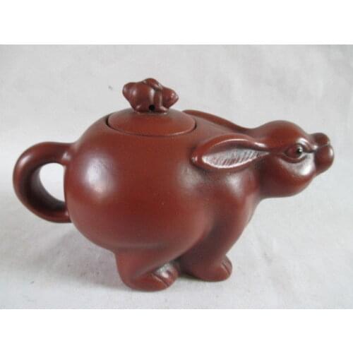 Ceramic tea-pot ancient Chinese zodiac rabbit mother and son