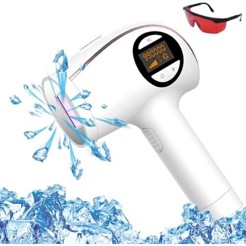 IPL Hair Removal ICE Cool Laser Epilator Facial Photoepilator Pulsed Light Depilator 990000 Flashes Painless Permanent for Women