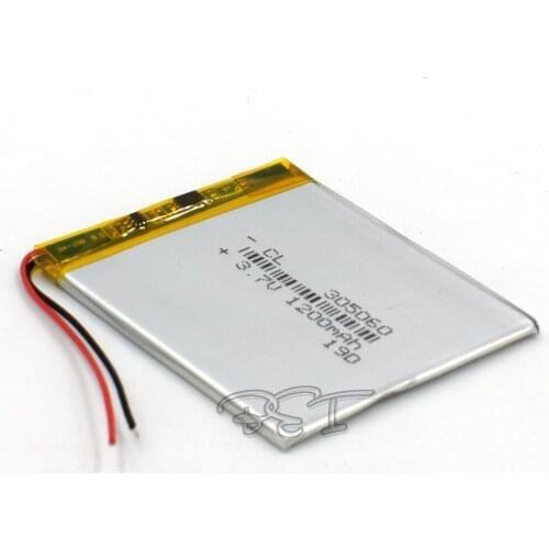 5Pcs Lithium polymer Battery 305060 3.7V 1200mah Rechargeable Liion Cell Li-Po For DVD PAD PDA MP5 GPS Digital Product Navigator