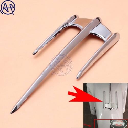 Motorcycle Chrome Triceptor Fender Accent Trim For Honda GL1800 VTX1800 02-08 VTX1300 Yamaha V-Star XVS650/1100