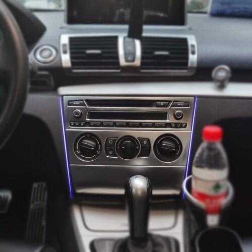Car ABS Chrome Center Console Air Outlet Volume Adjuster Frame Cover Sticker Trim For BMW 1 Series E81 2007 2008 2009 2010 2011