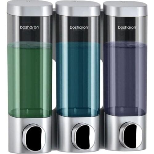 300ml Bathroom Shower Wall-mounted Soap Dispenser Hotel Shampoo Wall-mounted Household Manual Soap Dispenser Set