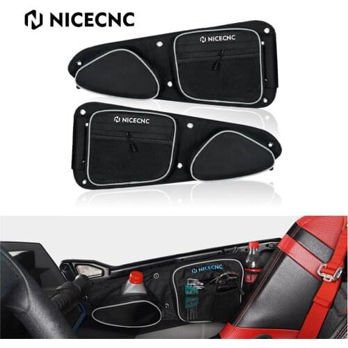 NICECNC Pair UTV Side Door Bag for Polaris For Polaris RZR 900 1000 XP Turbo 4 S 2000-2021 Left Right Oxford Fabric Accessories