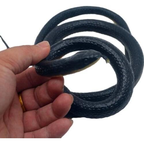 120CM Novelty Halloween Gift Fake Snake Tricky Funny Spoof Toys Simulation Soft Scary Horror Toy For Party Soft Rubber Snake Toy