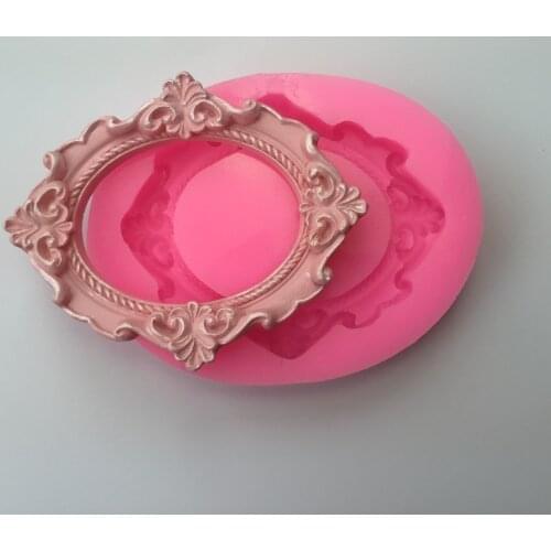 Food grade Silicon Mold Wedding cake Decoration mold Picture frame Mirror Fondant Cake Decorating Tools