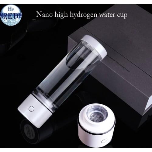 Portable Nano High Hydrogen Water Generator Bottle 5000PPB SPE PEM Electolysis Ionizer ORP Alkaline Drinking Cup Can Breathe H2