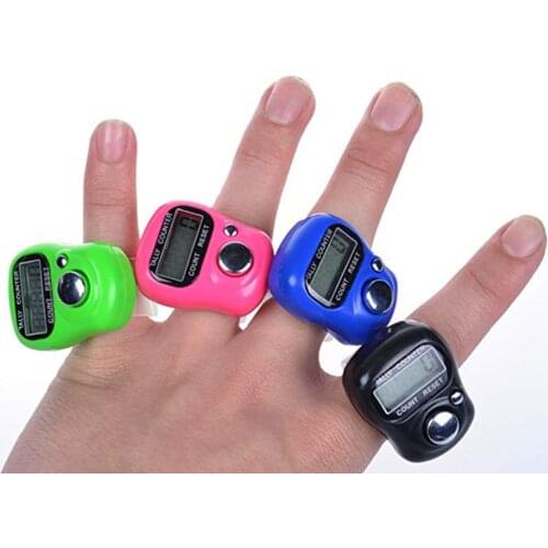 Stitch Marker Finger Counter LCD Digital Display With Light For Mountaineering outdoor sports Hands Accessories Random Delivery