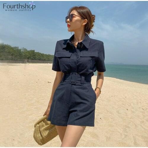 Trending Shorts Set Summer 2021 New Shorts Suit Women Holiday Fashion Casual Short Sleeve Blazer Jacket High Waist Shorts Female