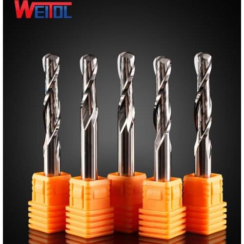 Weitol free shipping 5A 6mm shank ball nose milling cutter spiral bits tungsten carbide end mill wood cutting tools router bit