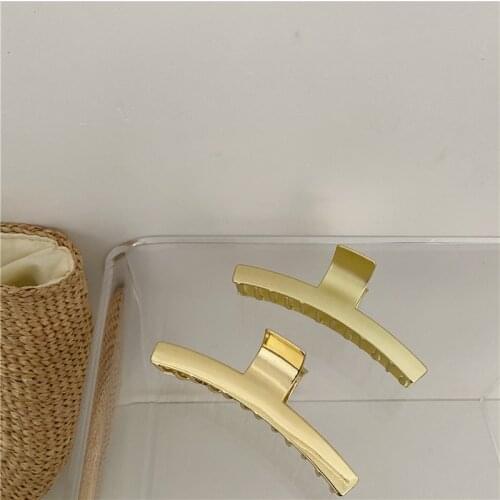 Women Fashion Alloy Wide Hair Claw Lady Vintage Plate Back Head Hair Clip